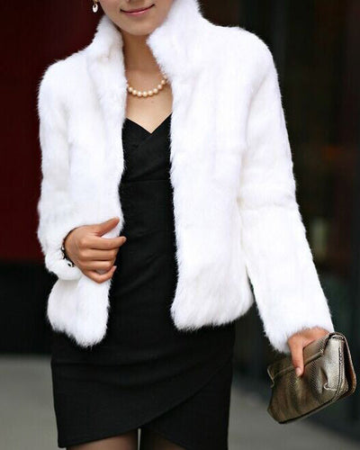 Chaqueta de invierno de piel sintética