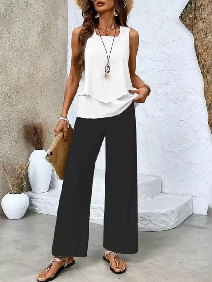 Conjunto de Dos Piezas: Top y Pantalón
