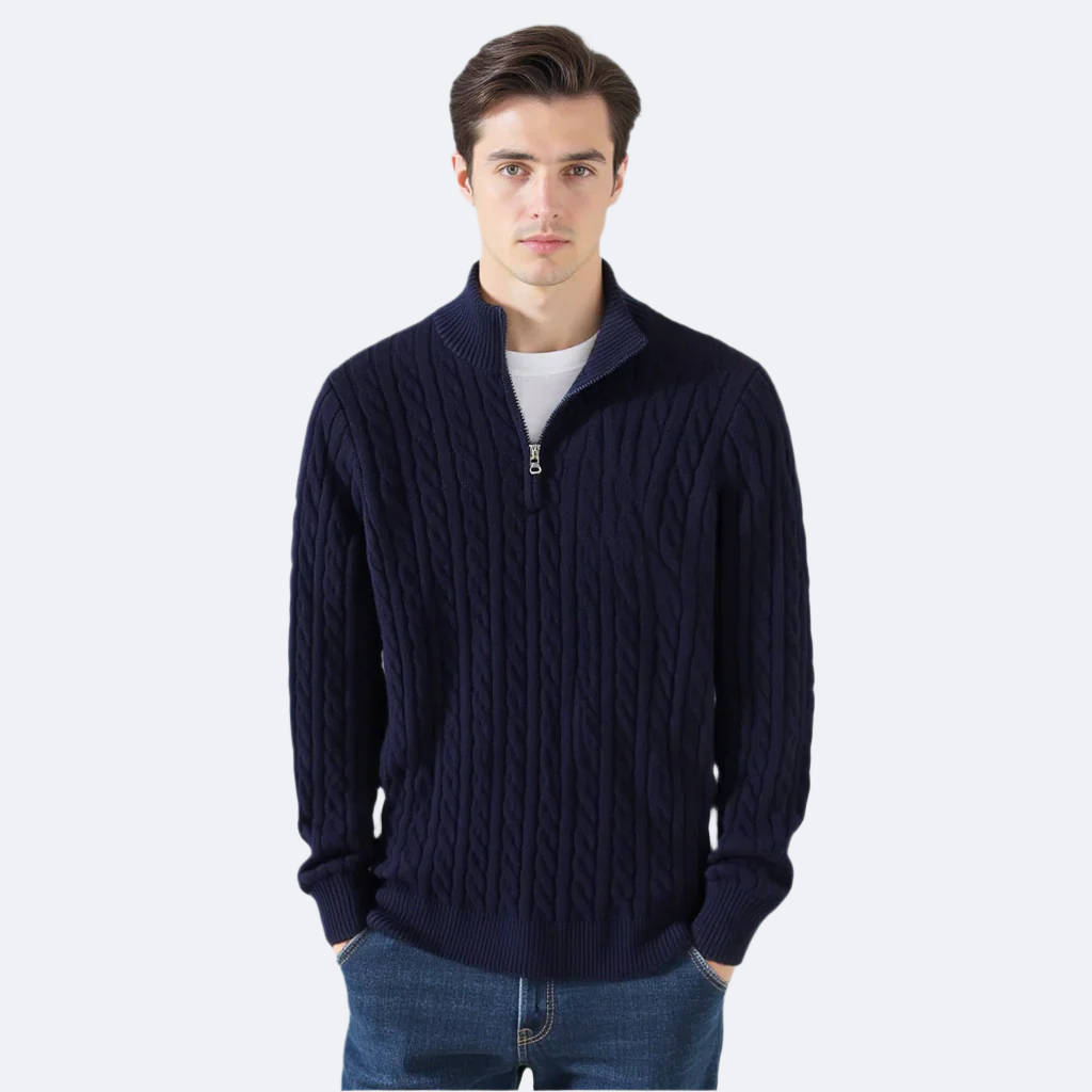 Encanto | Jersey de punto trenzado con cremallera
