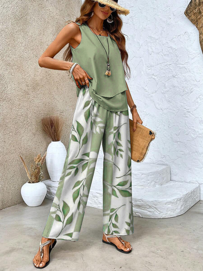 Conjunto de Dos Piezas: Top y Pantalón