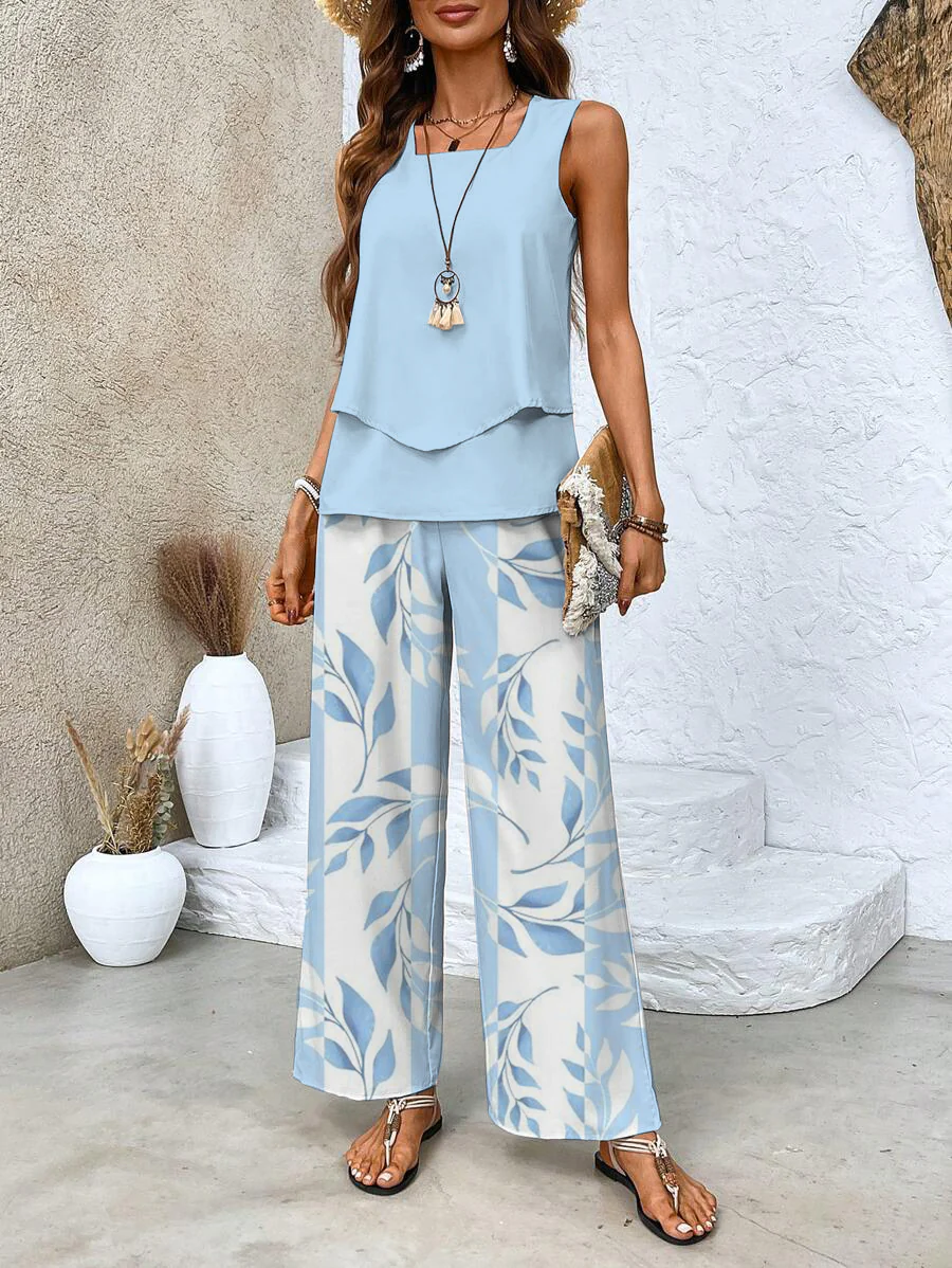 Conjunto de Dos Piezas: Top y Pantalón