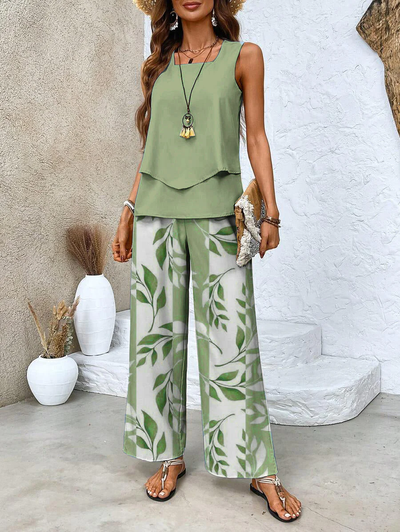 Conjunto de Dos Piezas: Top y Pantalón