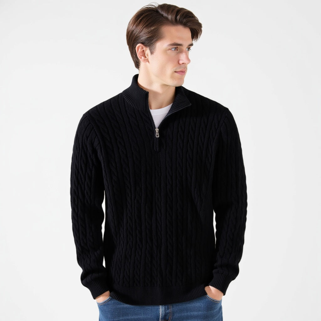 Encanto | Jersey de punto trenzado con cremallera
