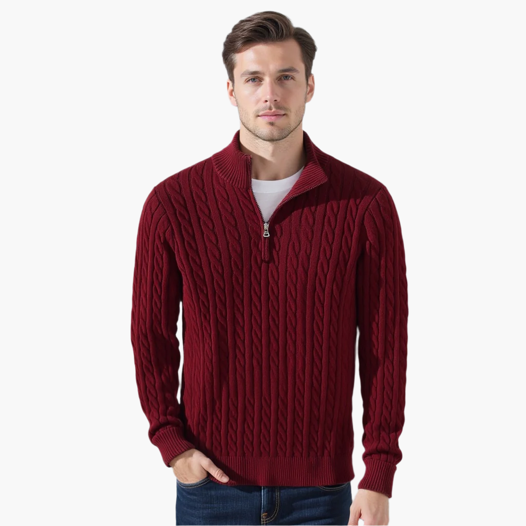Encanto | Jersey de punto trenzado con cremallera