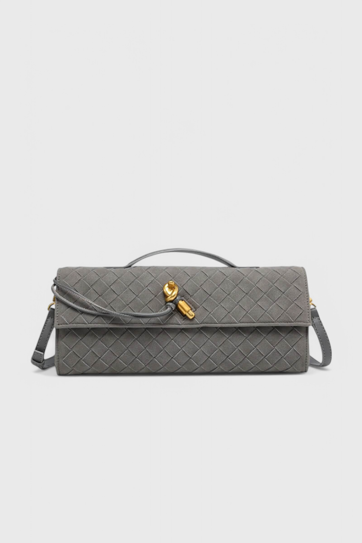 Bolso de hombro de ante, elegancia atemporal