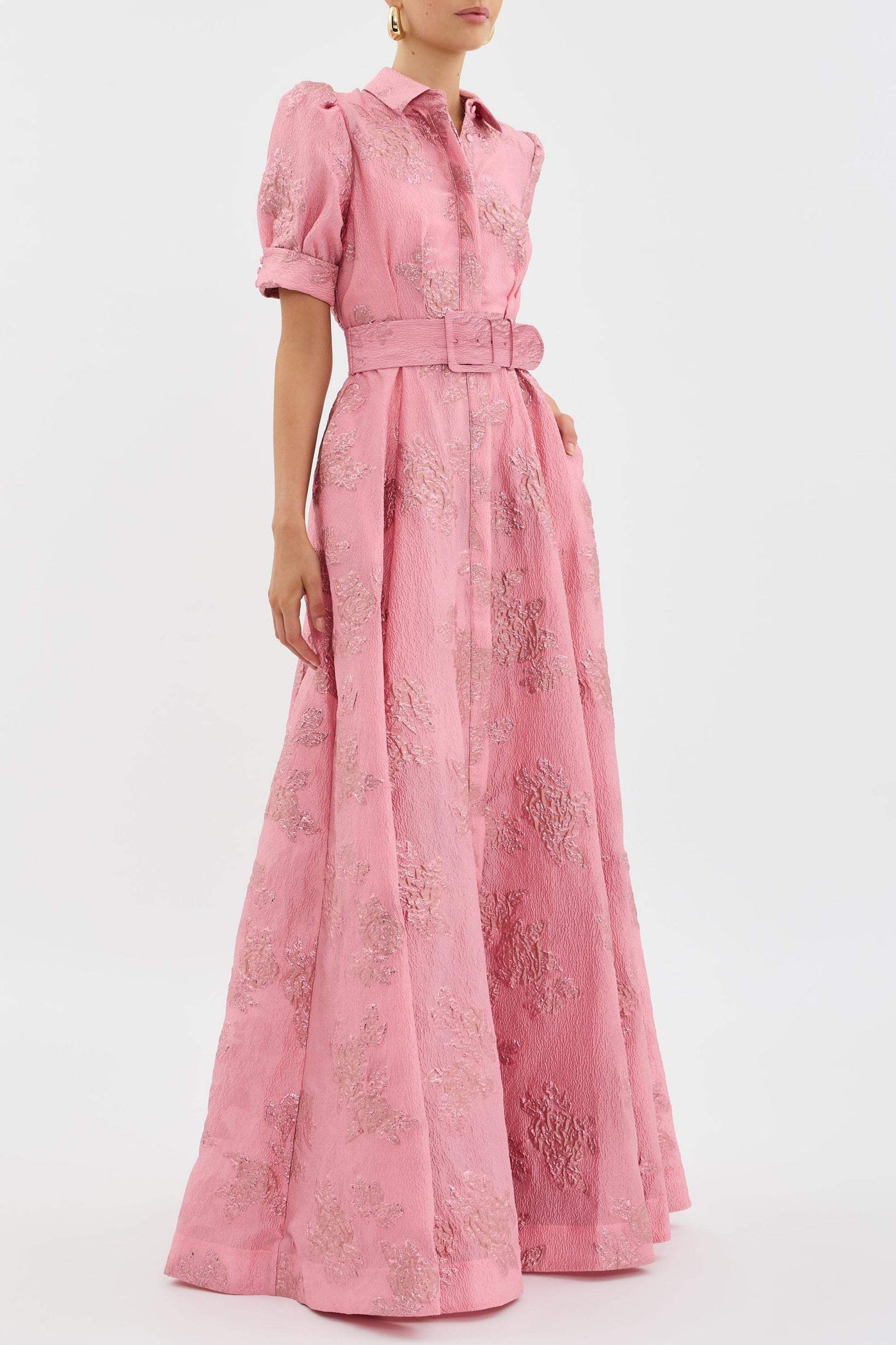 Anabella | Vestido Elegante con Chic Mangas Cortas Abullonadas